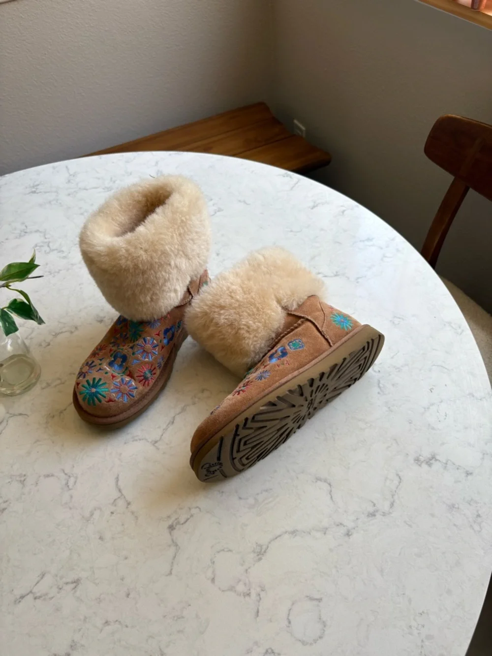 Embroidered Floral Ugg Boots 6